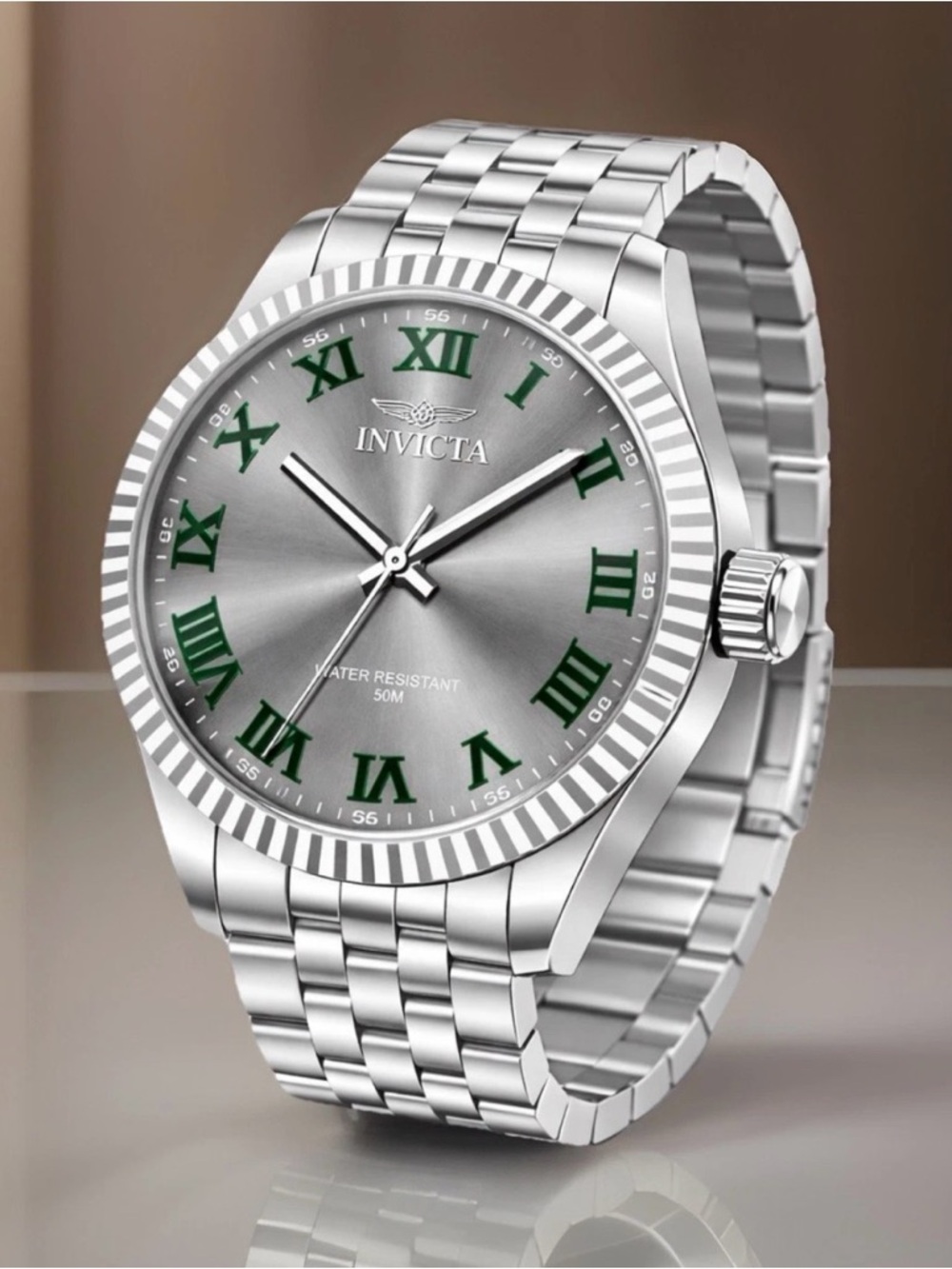 Invicta Specialty Men's 43MM-Charcoal Dial, Green Roman Numerals-Brand New W/Box